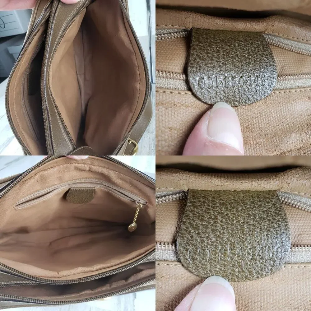 Gucci Brown Canvas Jacquard & Leather Shoulder Bag Retro Print Camera Bag